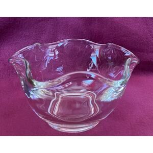 Vintage Mayonnaise Bowl, Heritage Clear, Indiana Glass